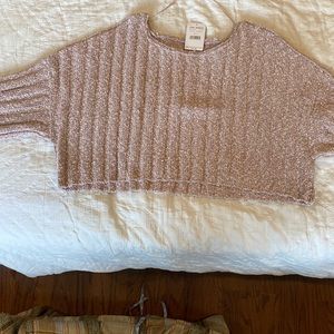 Free People crop sweater size small new with tags